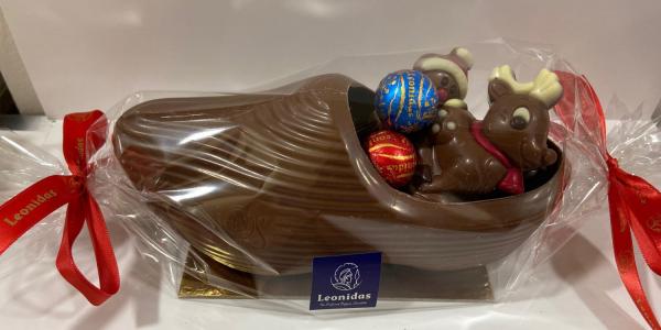 Sabot de noel garni chocolat Léonidas 500 gr