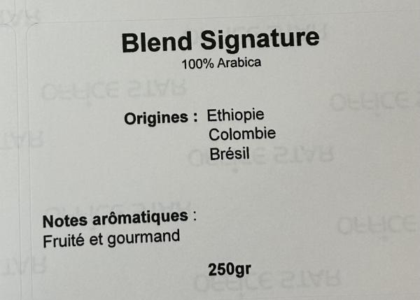 Café signature (origine ethiopie colombie brésil) en grain - 250 gr