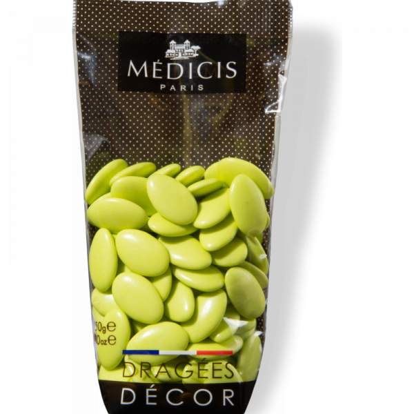 Dragées Décor Vert Anis chocolat Medicis  250g